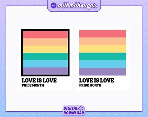 PRIDE SVG Cut File For Cricut Or Silhouette LGBTQ Sublimation Design Rainbow Svg Gay Pride