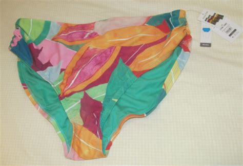 NWT TIME TRU Colorful Bikini Bathing Swim Suit Bottoms Mid Rise Plus X EBay