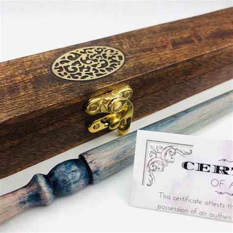 Witch and Wizard Wand in Real Wooden Display Box Will O'wisp's Wand ...