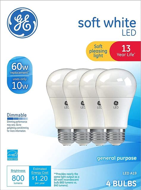 Ge Soft White Watt Replacement Led Light Bulbs General Purpose