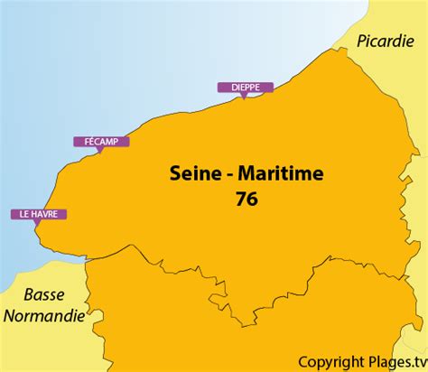 Map of the beaches in Upper Normandy in France | Upper normandy ...