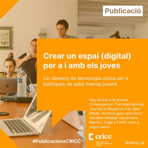 Crear un espacio (digital) para y con los jóvenes - CRICC Centre de