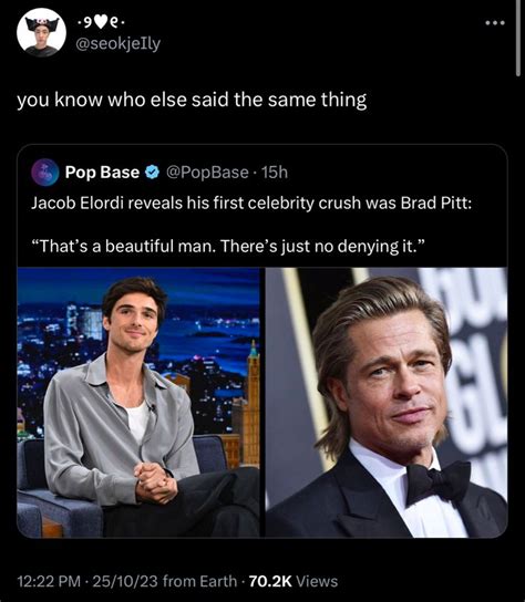 Pin By Rey ꕤ On Twitter ️ Brad Pitt Celebrity Crush Bts Memes