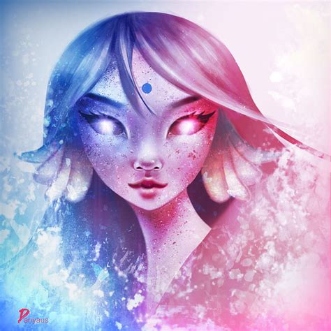 1080p Free Download Colorful Artwork Women Fantasy Art Fantasy Girl Face Glowing Eyes