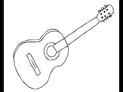 draw acoustic guitar easy  beginners youtube