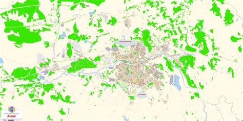 Смоленск векторная карта города подробная редактируемая в слоях Adobe ...