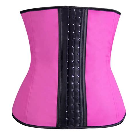 Pink 6xl Large Plus Size Sexy Latex Corset Sexy Latex Waist Trainer