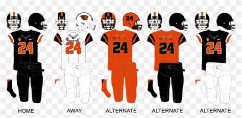 Oregon State Football Uniforms 2017 Clipart (#5657129) - PikPng