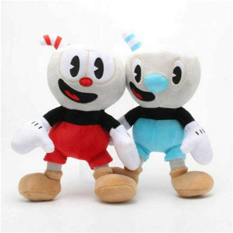 Cuphead And Mugman Bundle Plush Toy 2 Set Super Soft And Huggable Stuffed