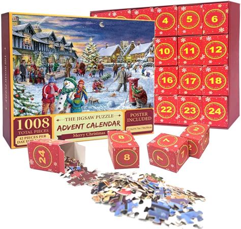 Advent Calendar 2024 Puzzle Christmas Jigsaw Puzzle 1000 Pieces Adult