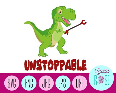 Unstoppable T Rex Svg Unstoppable Svg Unstoppable Dinosaur Etsy Ireland