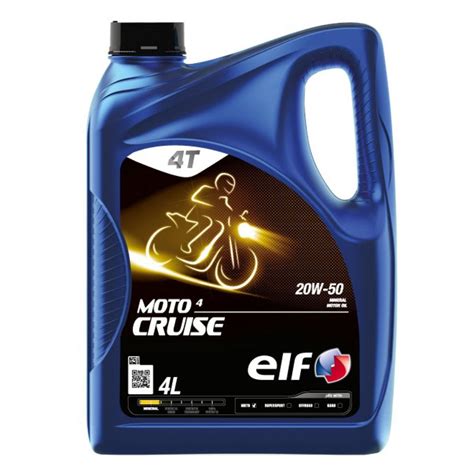 Huile Moteur 4T ELF Moto 4 Cruise 20W50 4L Motointegrator