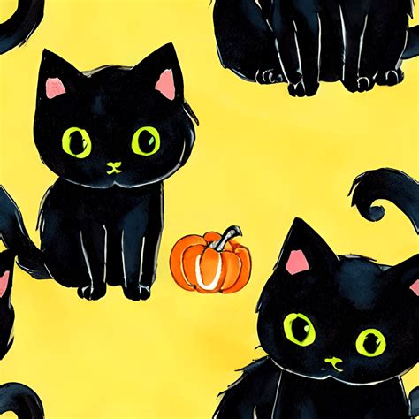 Halloween Jack O Lanterns And Black Cats · Creative Fabrica