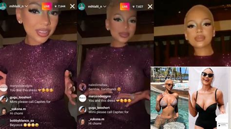 Watch Mihlali Ndamase Debut Her New Set Of Bo Bs On An Instagram Live