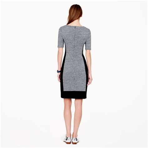 Lyst J Crew Paneled Stretch Dress In Colorblock In Gray