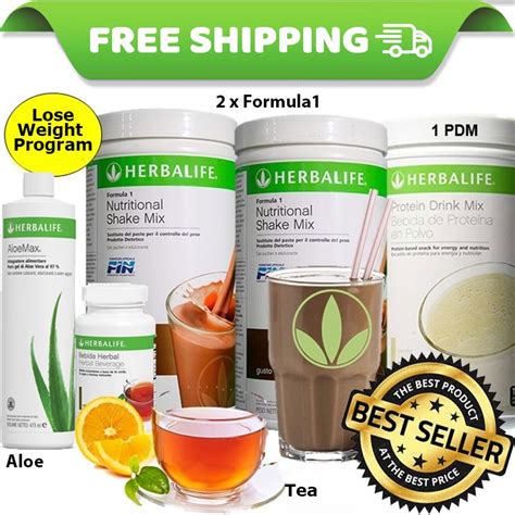 Full Day Nutrition Package 2 X Formula 1 Protein Drink Mix Tea Aloe Herbalife Nutrition