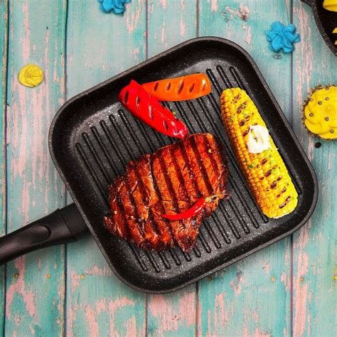 Patelnia Grillowa Grill 26x26 Cm Granitowa GRANDE Orion Sklep EMPIK