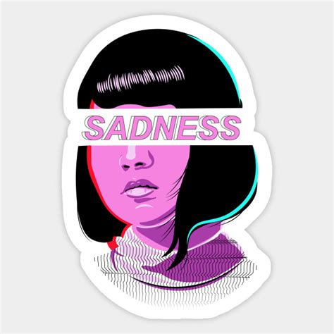 Sadness Vaporwave Girl Vaporwave Sticker Teepublic