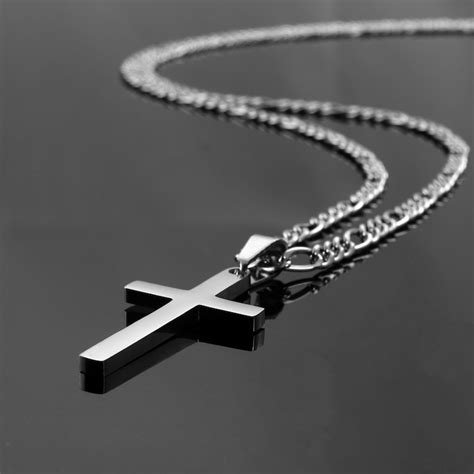 Silver Cross Necklace For Men Gold Cross Necklaces For Men Etsy