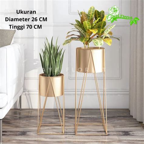 Jual Standing Pot Bunga Minimalis Rak Bunga Besi Modern Standing Pot