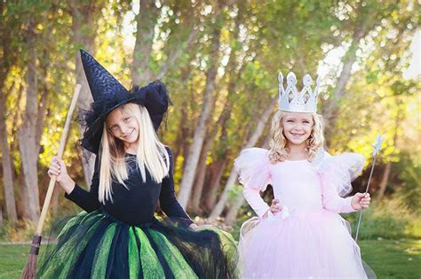 Diy Glinda And Wicked Witch Of The West Halloween Costumes Sister