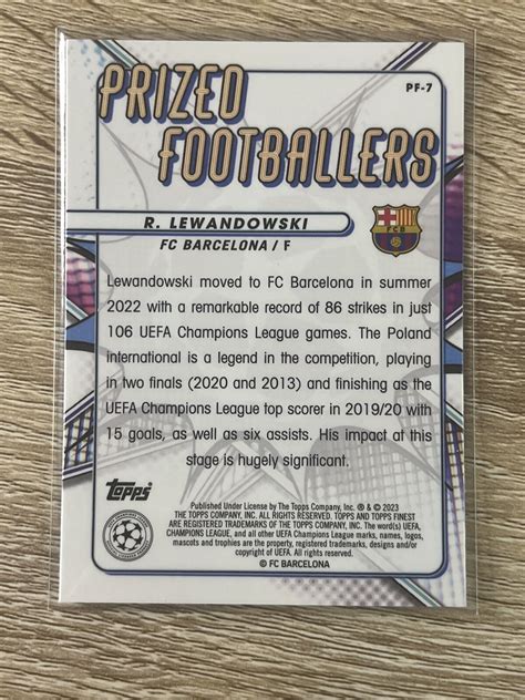 Robert Lewandowski Prized Footballers Topps Finest Barcelona Pf