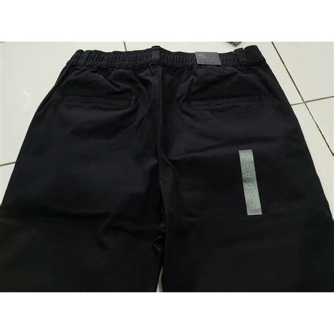 Jual Xl Detailscelana Panjang Celana Chinos Priatexture Hitam