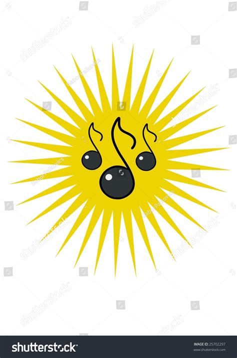 Sun Music Notes Stock Vector (Royalty Free) 25702297 | Shutterstock