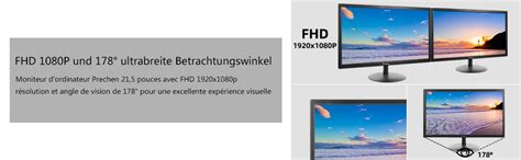 Prechen 21 5 Pouces FHD 1920x1080p Moniteur D Ordinateur 75Hz Business