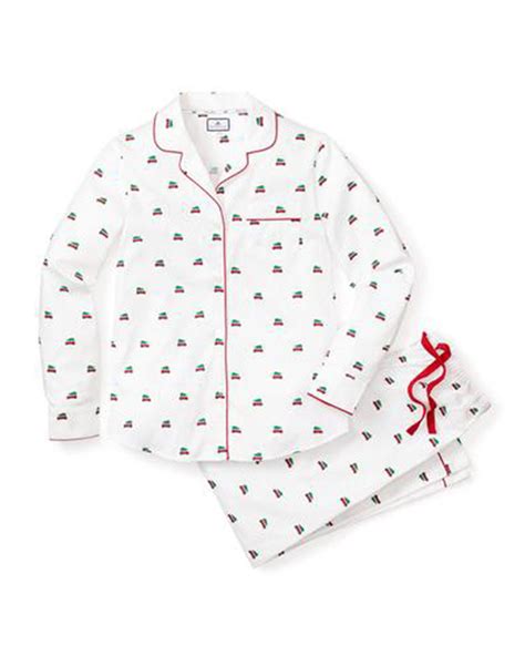 Petite Plume Holiday Journey Long Sleeve Cotton Pajama Set Neiman Marcus