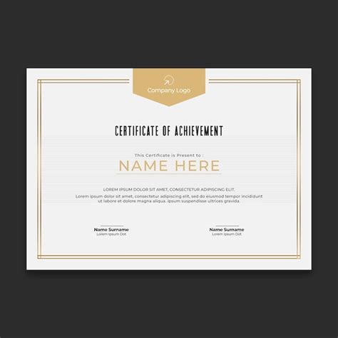 Premium PSD | Psd certificate design template