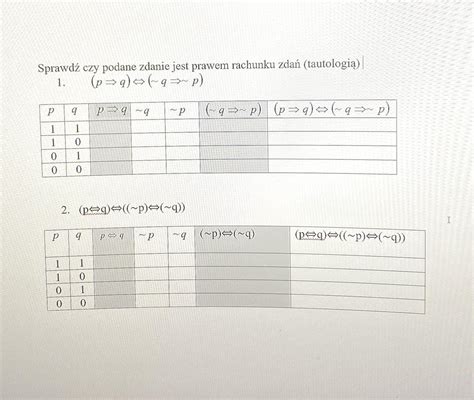 Sprawfź czy podane zdanie jest prawem rachunky zdań tautologia