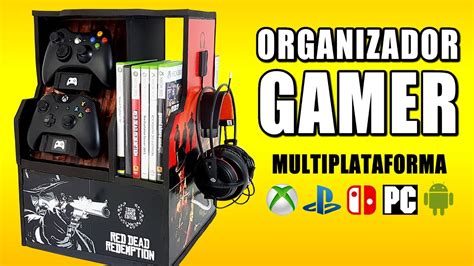 Organizador Gamer Mueble Para Videojuegos Manualidades Reciclaje