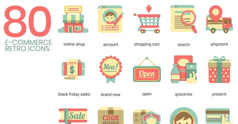 E-Commerce Icons, Graphics - Envato Elements