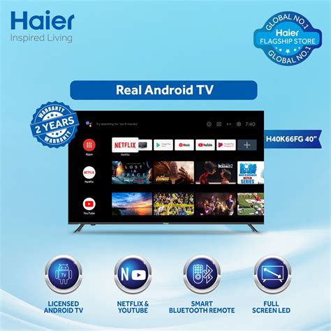 Haier 40" Inch Android Led - Model H-40K66FG Full HD - City Electronics