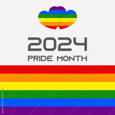 Pride Month 2024. 2024 pride month flag website banner. LGBTQ website ...