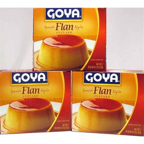 Goya Flan Ready Mix 4 Servings 2 Oz Pack Of 3