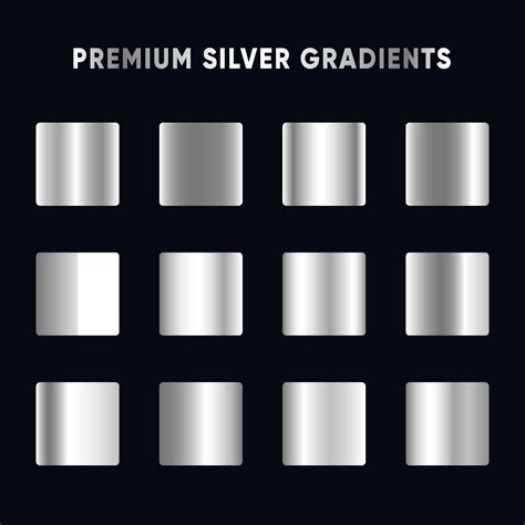 Premium Silver Gradient Set 2175662 Vector Art At Vecteezy