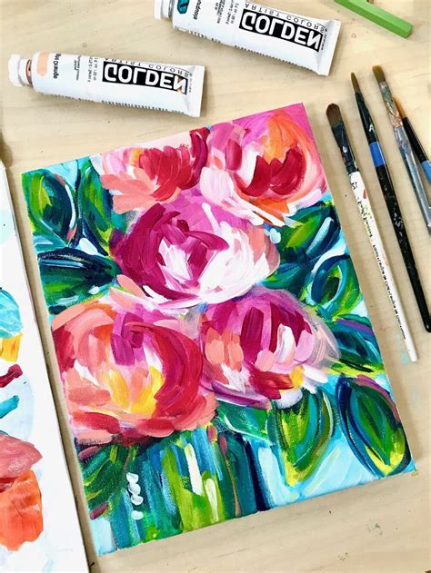 Abstract Flower Painting Ideas