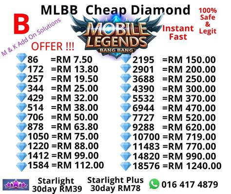 Mobile Legends MLBB diamond ML Diamonds, Video Gaming, Gaming Accessories, In-Game Products on ...