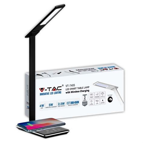 SKU 218600 VT 7405 V TAC Lampada LED Da Tavolo Quadrata 4W