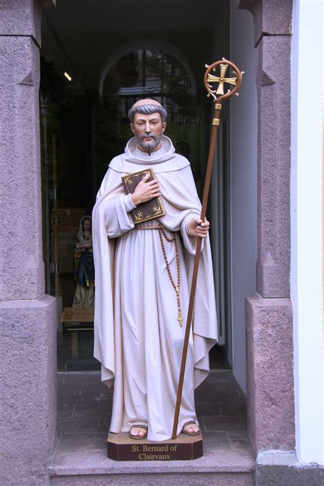 Wooden Statue Of St Bernard Ferdinand Stuflesser