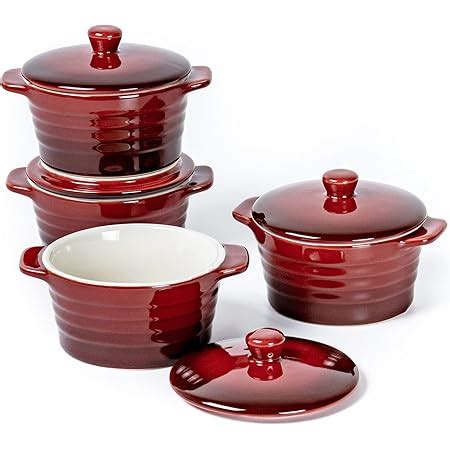 Amazon ONEMORE Ceramic Ramekins With Lids Oven Safe Mini