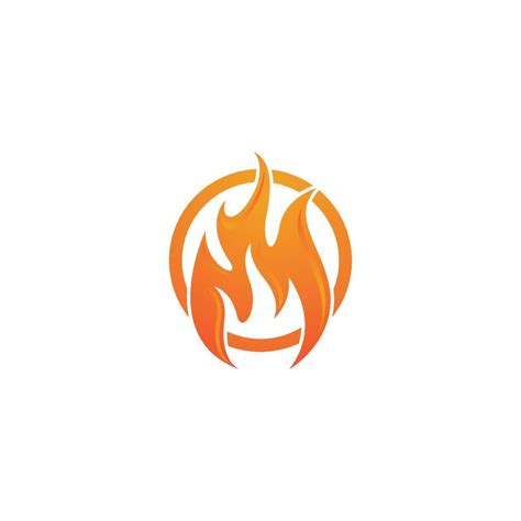 Fire Flame Logo Template Vector Icon Oil Gas And Energy Logo Concept 13808610 Vector Art At