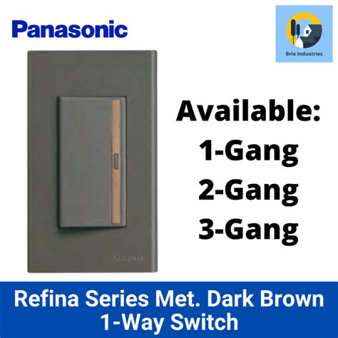 Panasonic Metallic Dark Brown Refina Series Way Switch Set Or