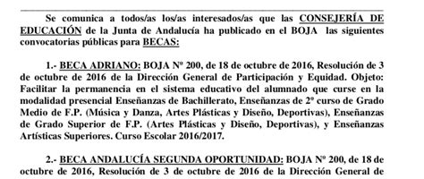 Beca Andaluc A Segunda Oportunidad Y Beca Adriano