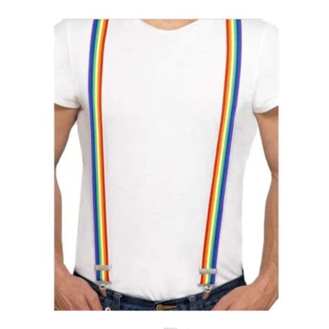 Gay Pride LGBT Rainbow Adjustable Y Style Braces