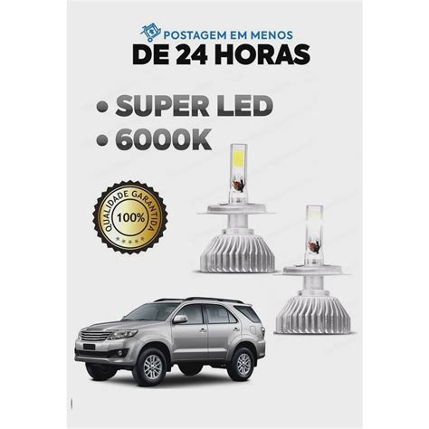 Par Lampada Super Led Farol De Milha Hilux Sw