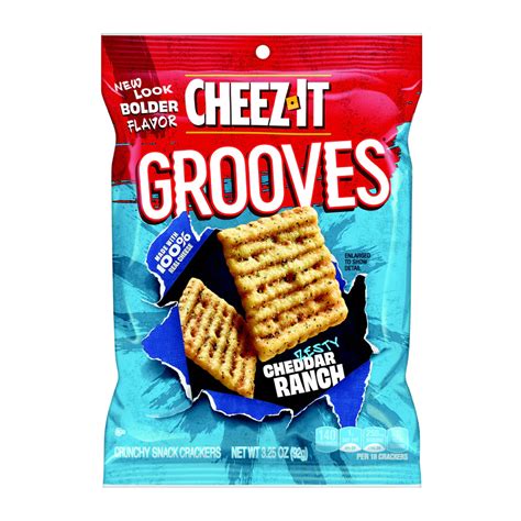 Cheez It Grooves Zesty Cheddar Ranch Snack Crackers 3 25oz Valyou General