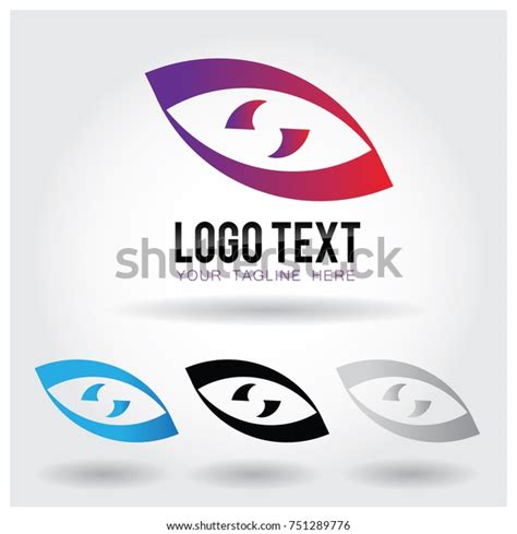 Eye Shape Logo Icon Vector Design Stock Vector Royalty Free 751289776